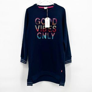 Bilieblush Girls Size 12 Navy Blue Sweatshirt Dress